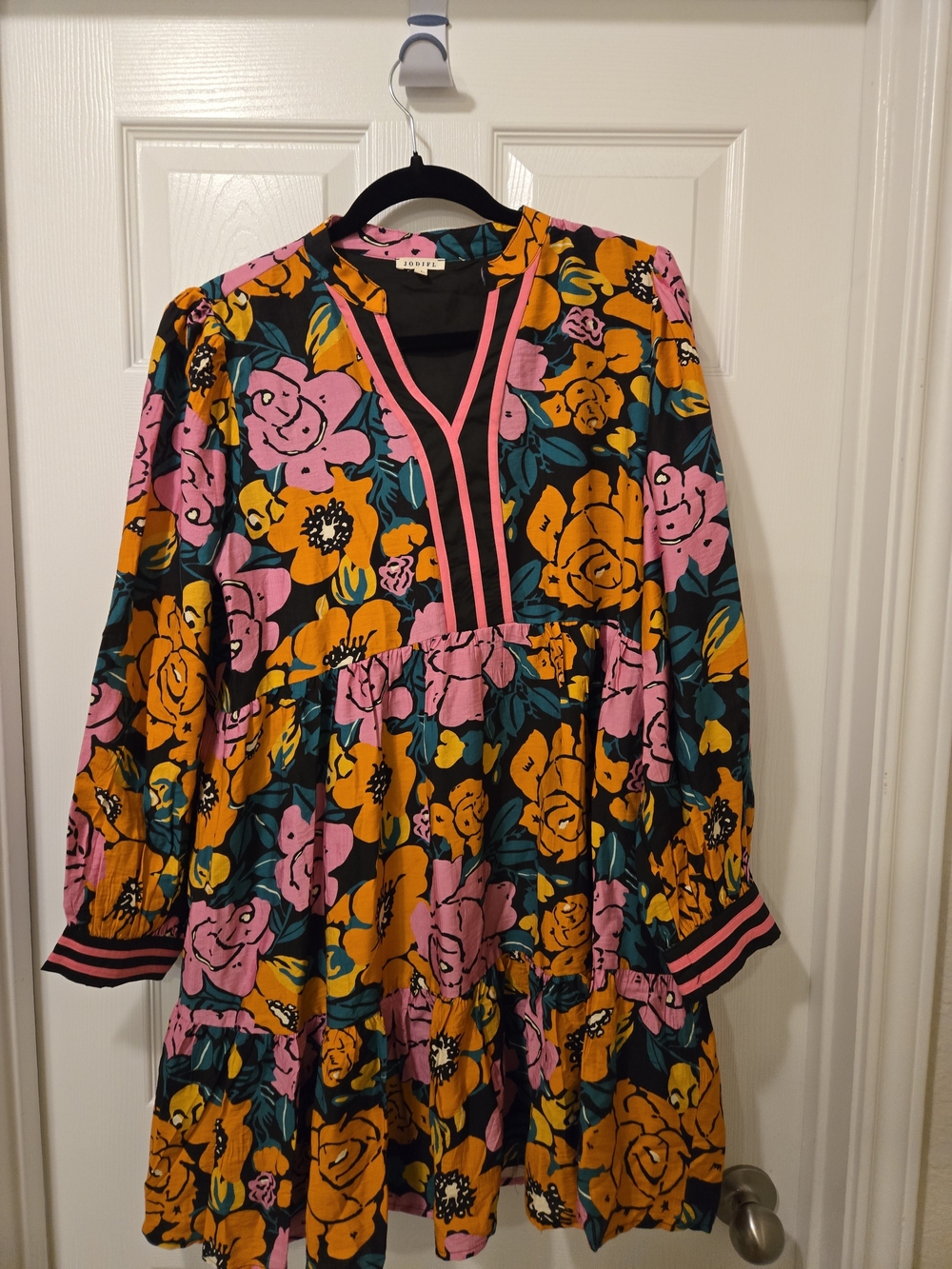 JODIFL Pink, Orange & Green Floral Mini Dress - Picture 6 of 9